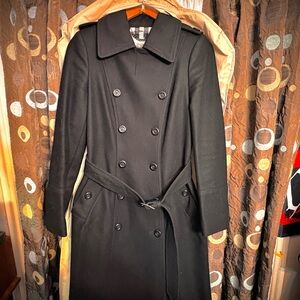 Black Double-Breasted Women's Coat